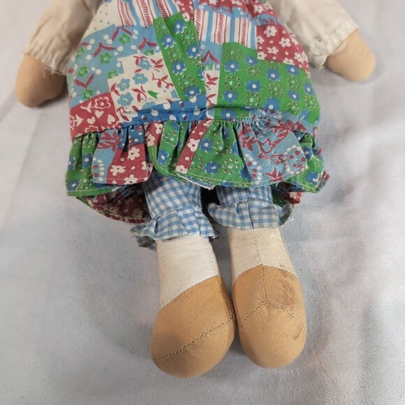 Knickerbocker Holly Hobbie Day 'N Night Eyes Open & Close Blue Dress Vintage Rag - Picture 6 of 11